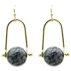 Ball cicrle gold half hoop